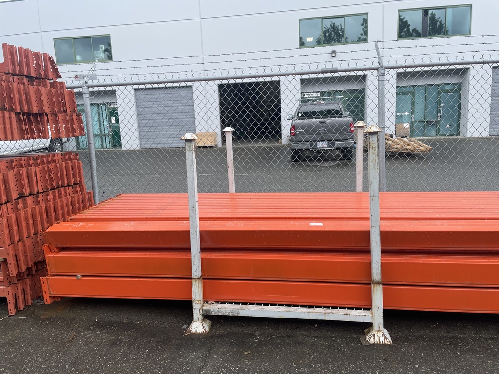 Used Beams: Redirack 12ft(144in) long x 6in (Box) Orange