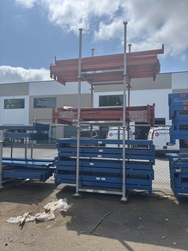 [U-RRB210] Used Beams: Redirack 08ft(96in) long x 3.5in 3-Tab (Box) Orange