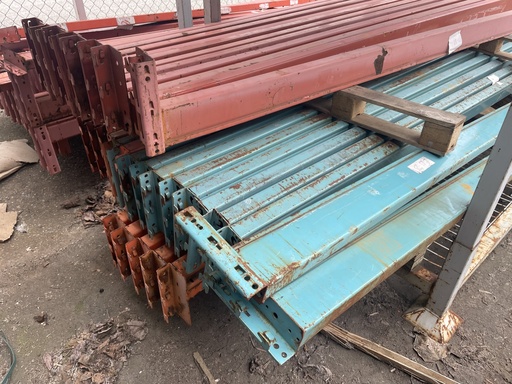 [U-RRB-96B] Used Beams: Redirack 8ft(96in) long x 4in 3-Tab (Step) Orange 
