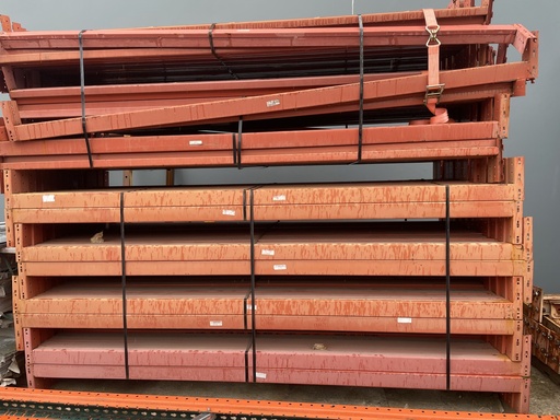 Used Beams: Redirack 08ft 9.25in(105-1/4in) long x 3in (Step) Orange
